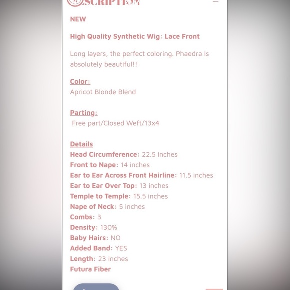 Chelsey Smith crowns Apricot blend Phaedra long wig lace front - Picture 5 of 8